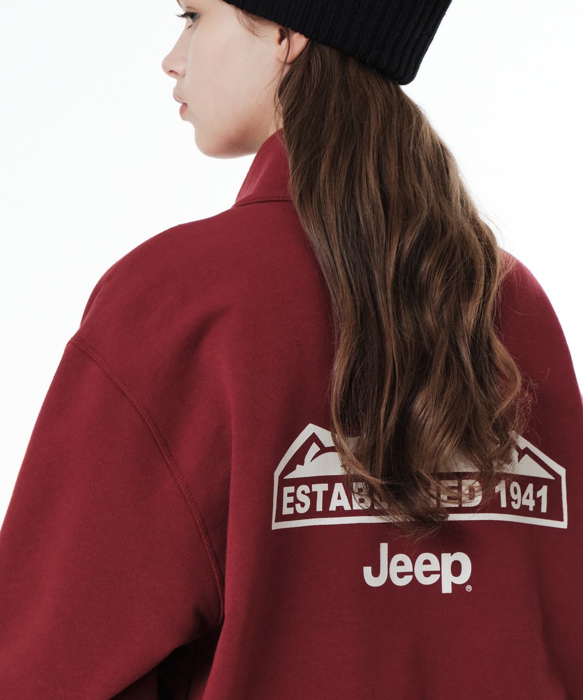지프(JEEP) [360g] M-Logo 반집업 맨투맨 (JP5TSU839RD)