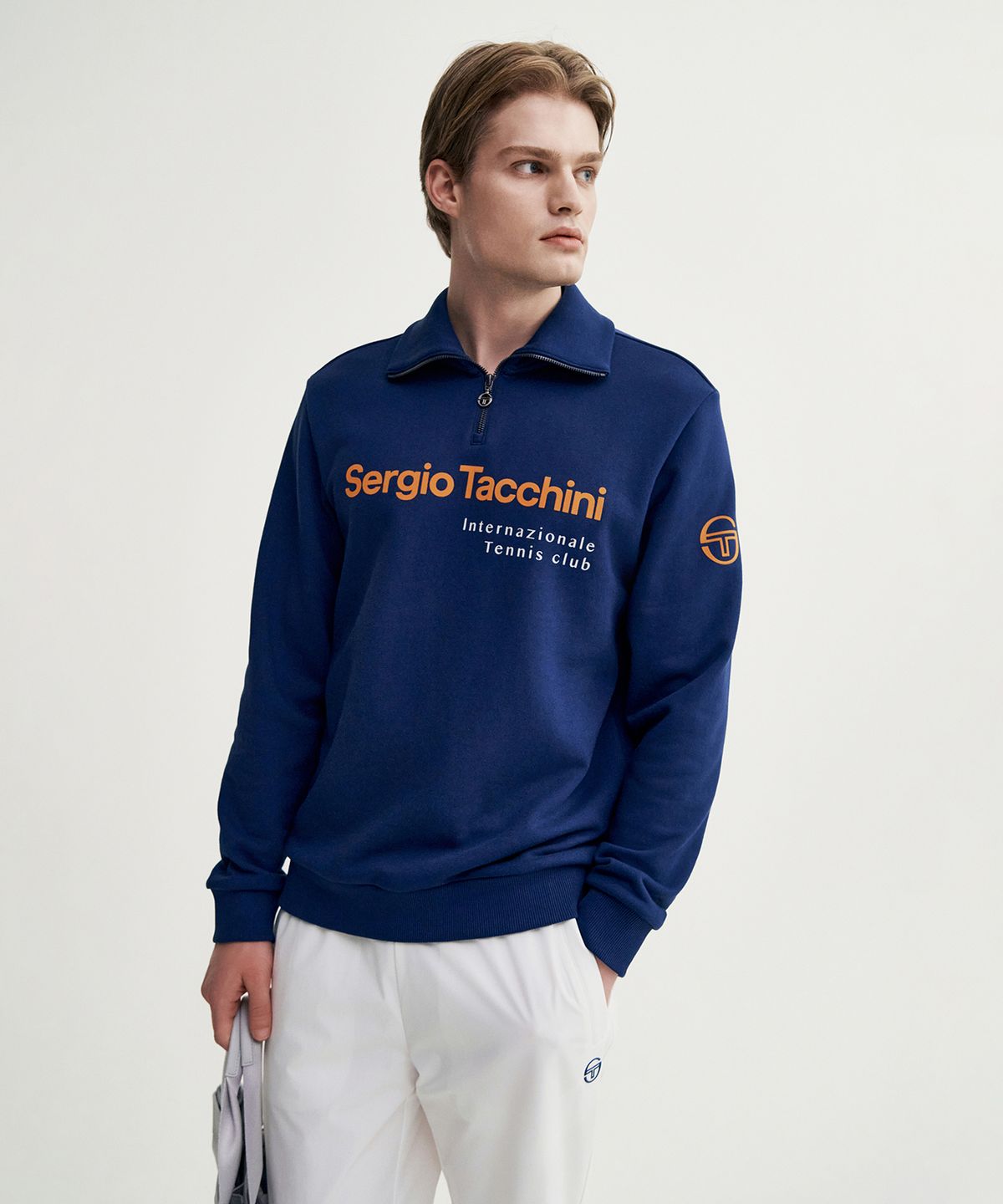 세르지오 타키니(SERGIO TACCHINI) U 데일리 하프집업 맨투맨 (Navy)