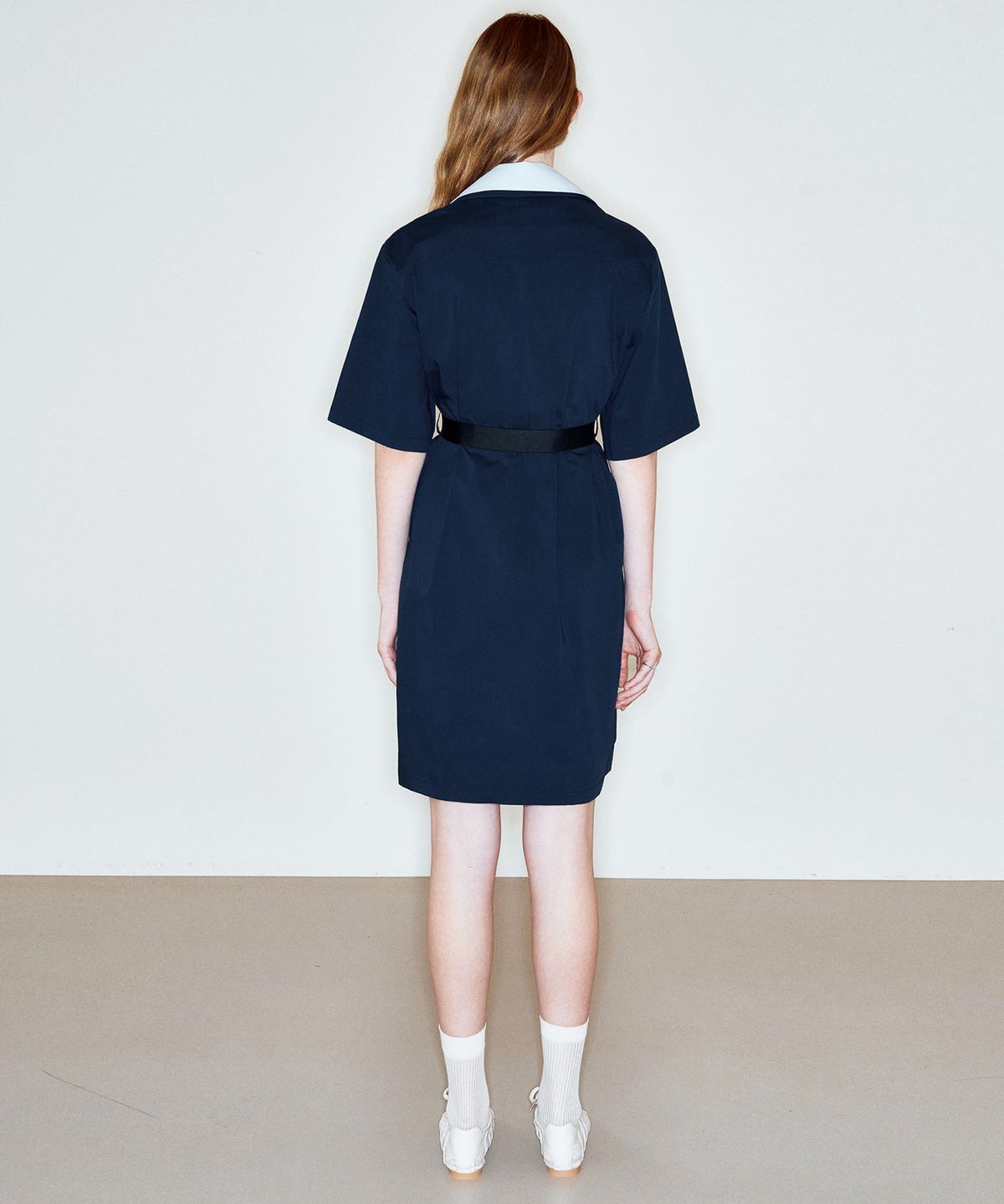 씨커슨(CKUSUN) DETACHABLE SHIRTS COLLAR DRESS_NAVY