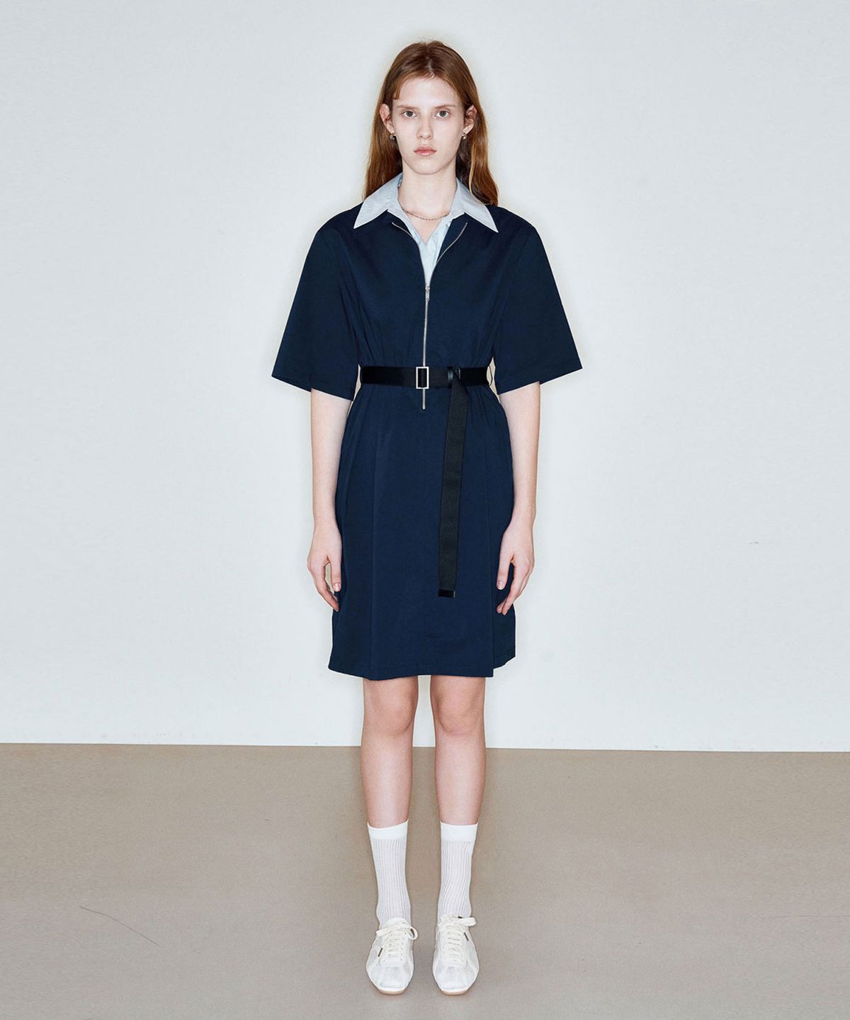 씨커슨(CKUSUN) DETACHABLE SHIRTS COLLAR DRESS_NAVY