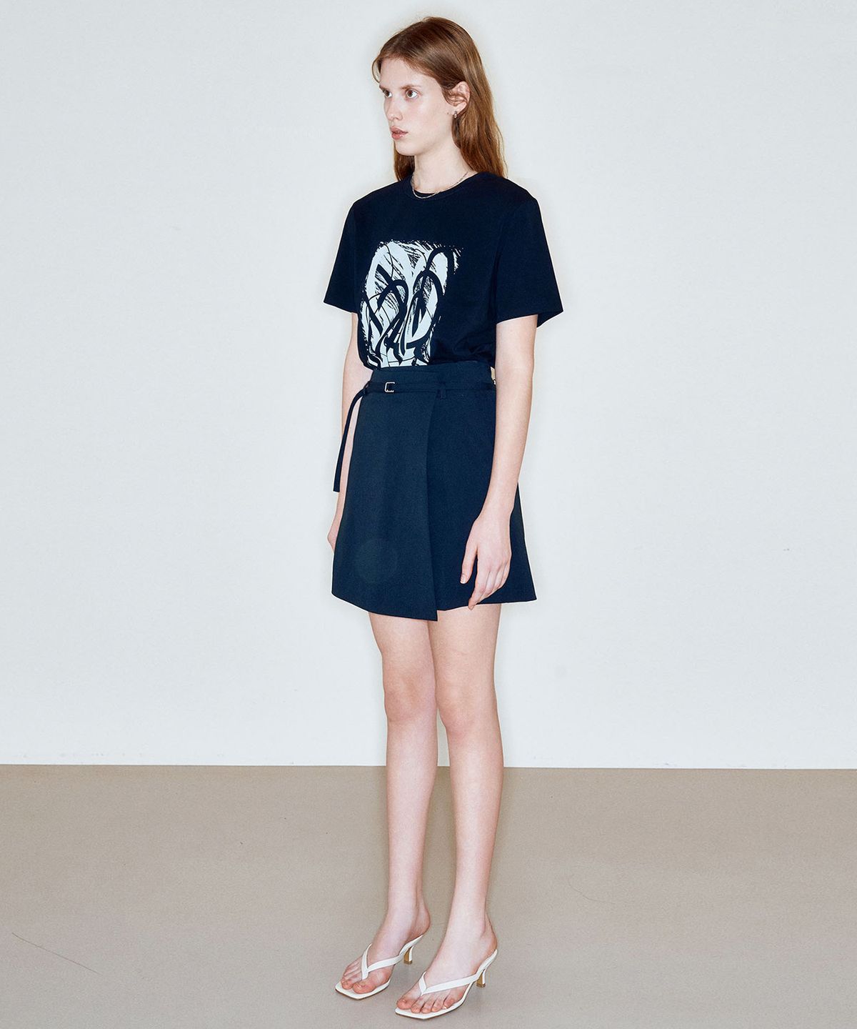 씨커슨(CKUSUN) BELTED CULOTTE SHORTS_BLACK
