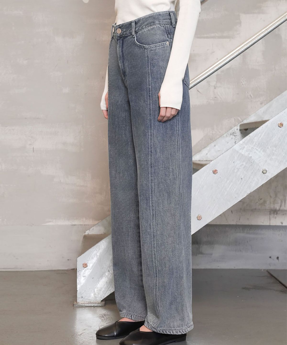 씨커슨(CKUSUN) WASHED SOFT DENIM WIDE PANTS_BLUE