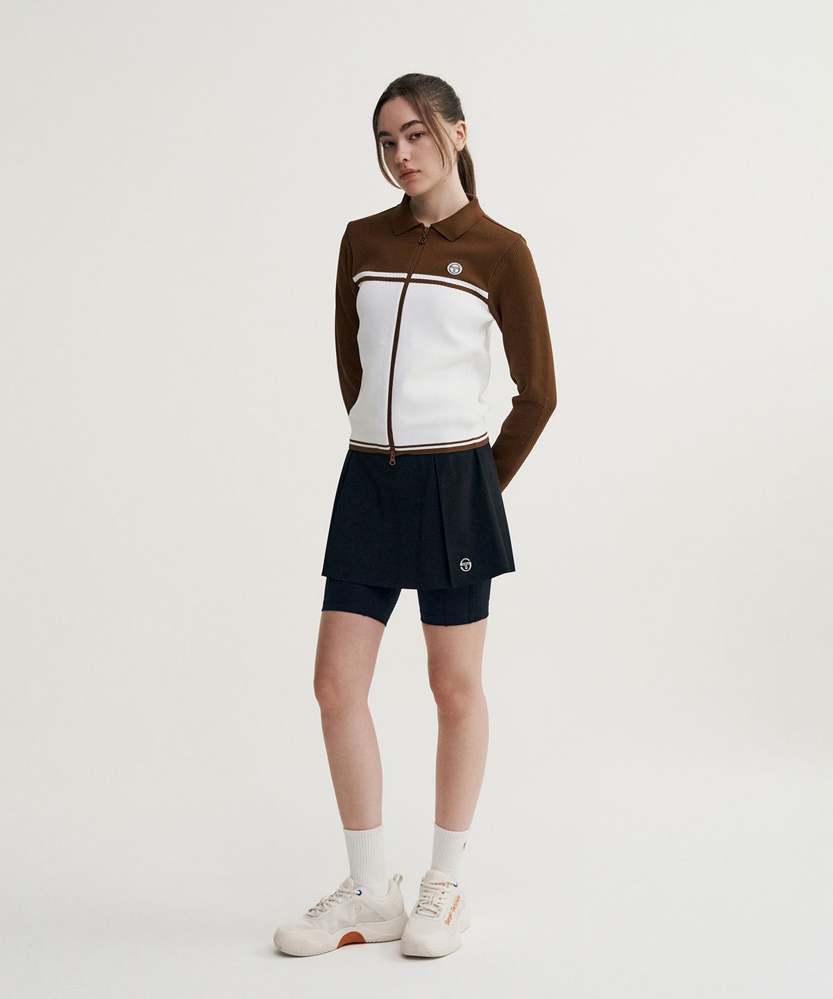 세르지오 타키니(SERGIO TACCHINI) W 고트 다마린도 베러니트 집업 가디건 (D.Brown)
