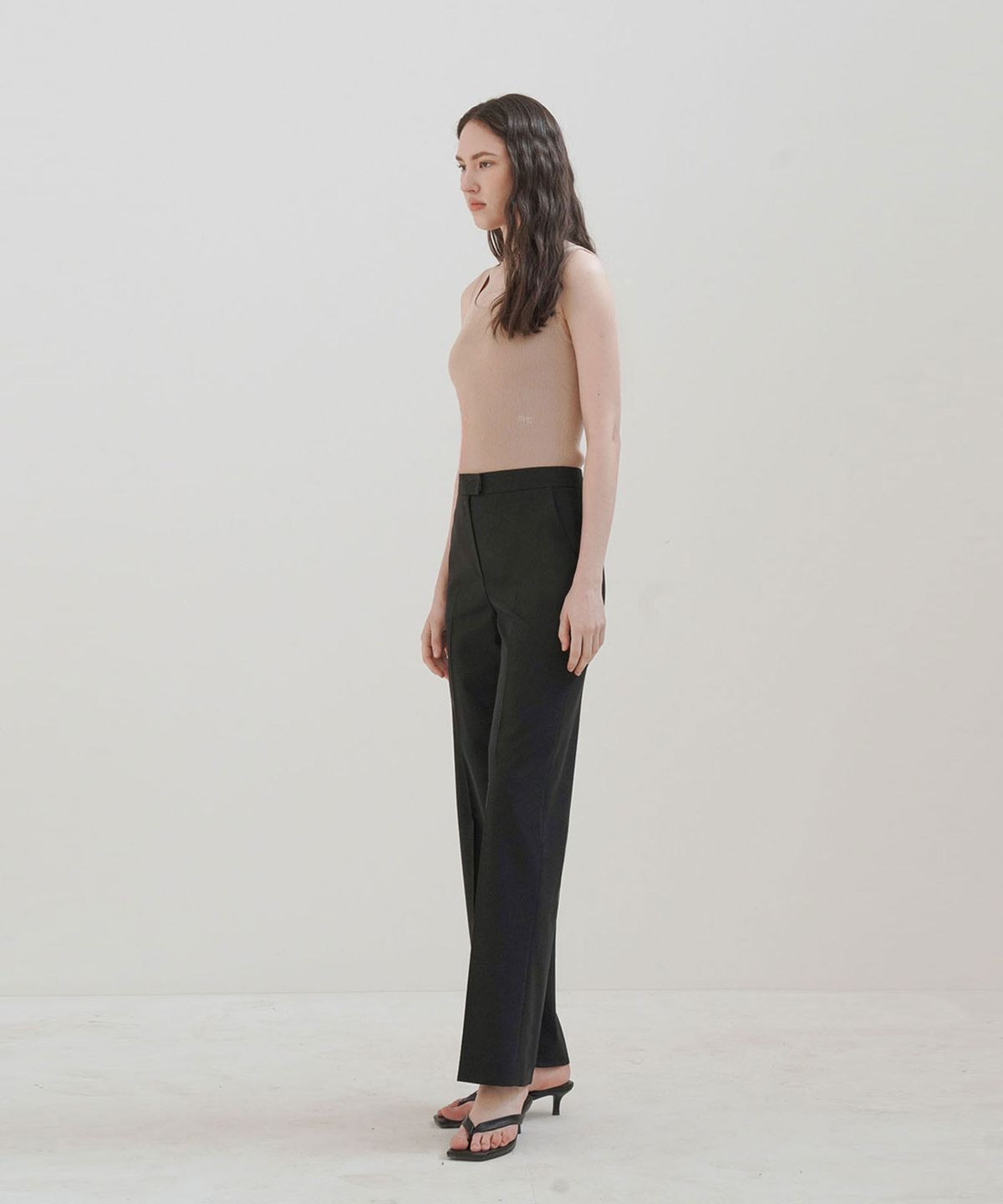 씨커슨(CKUSUN) WOOL BLEND STRAIGHT PANTS_BLACK