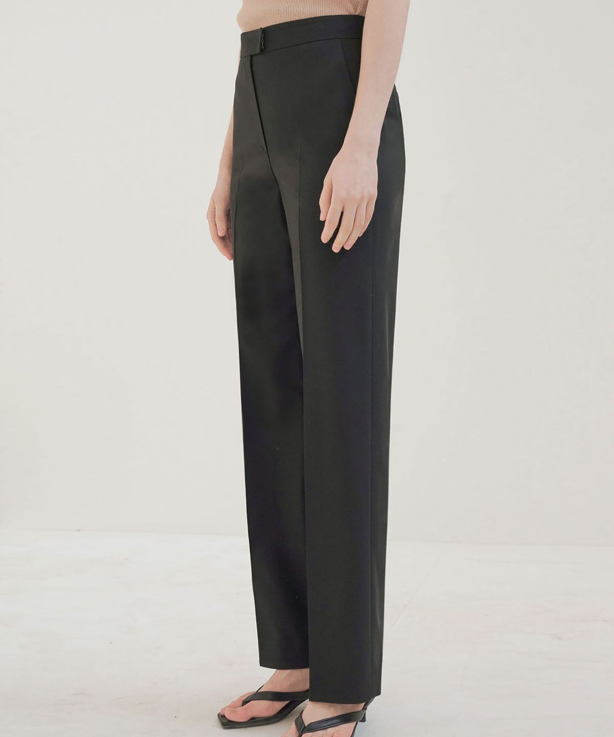 씨커슨(CKUSUN) WOOL BLEND STRAIGHT PANTS_BLACK