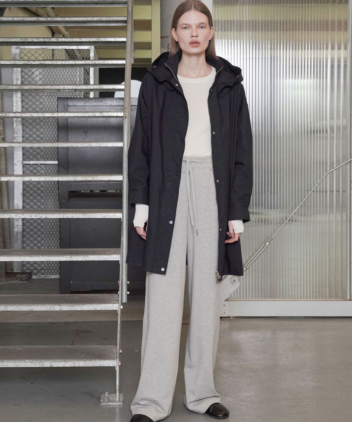 씨커슨(CKUSUN) HOOD DETACHABLE OVAL COAT_NAVY