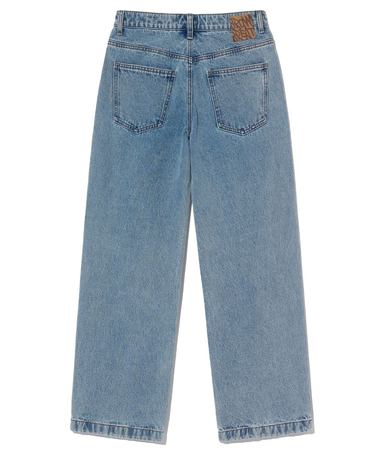 브라운브레스(BROWNBREATH) W.MIC TAPERED DENIM PANTS - INDIGO