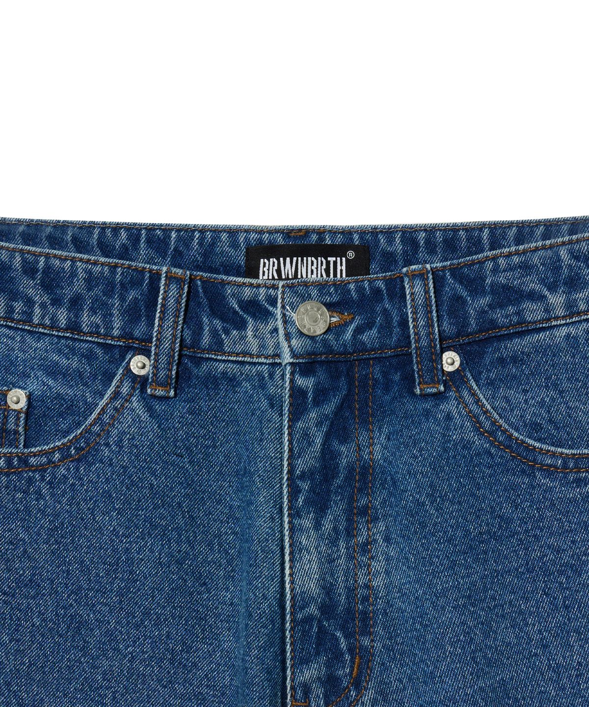 브라운브레스(BROWNBREATH) W.MIC TAPERED DENIM PANTS - BEIGE