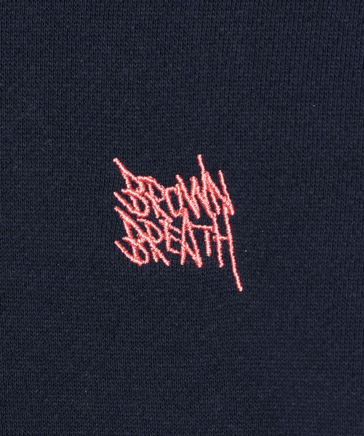 브라운브레스(BROWNBREATH) W MESS SEOUL TAG CROP HOODIE - NAVY