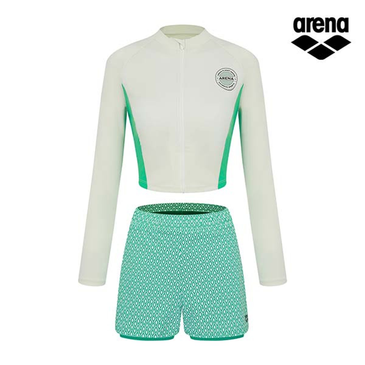아레나(ARENA) 스키퍼 레저 집업 래쉬가드 세트 A4BL1PS08OWT