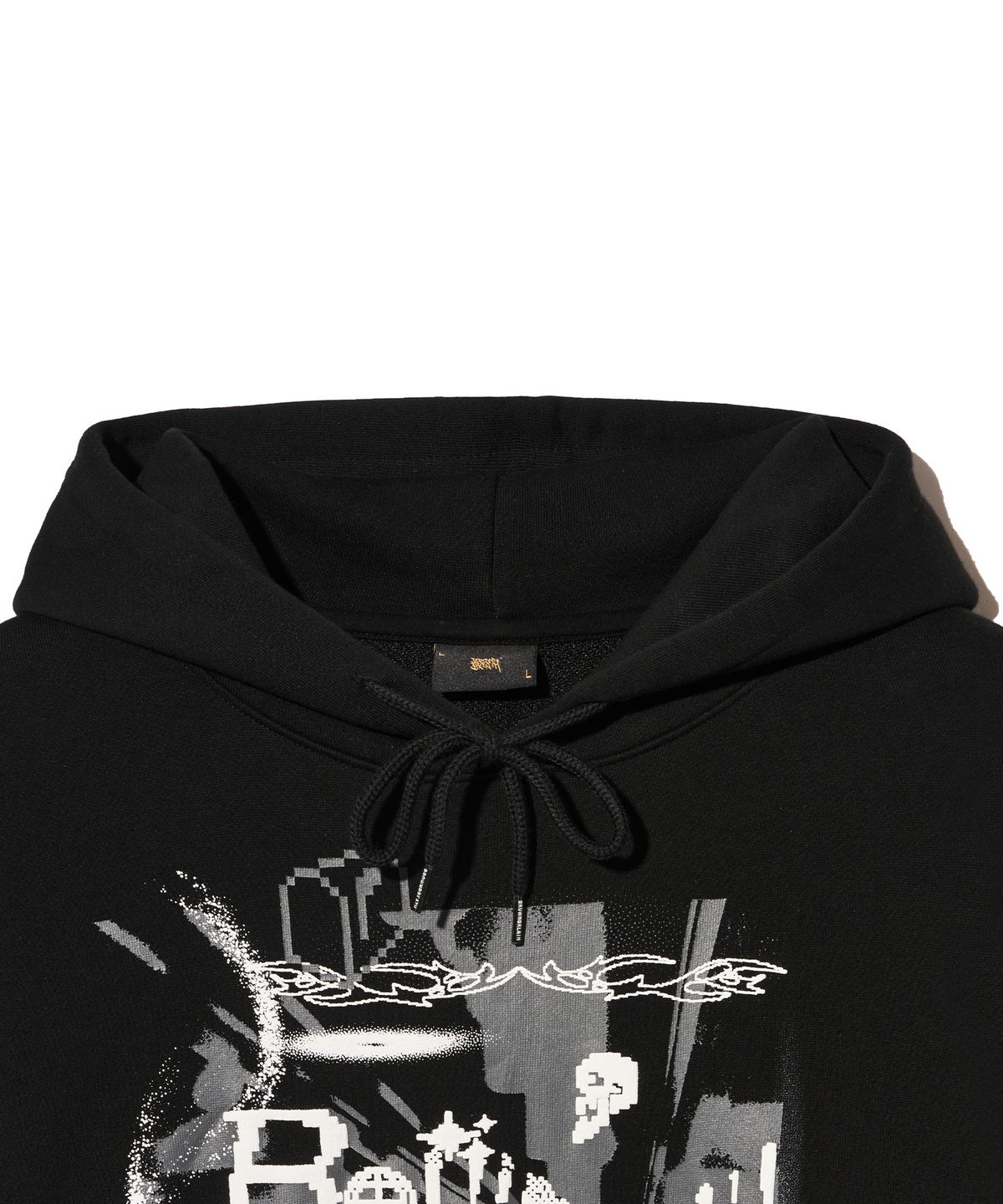 브라운브레스(BROWNBREATH) MESS END HOODIE - BLACK