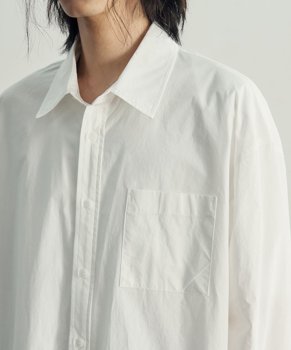로템버(ROTEMBER) 내추럴 워시드 60수 코튼 셔츠 [WHITE]