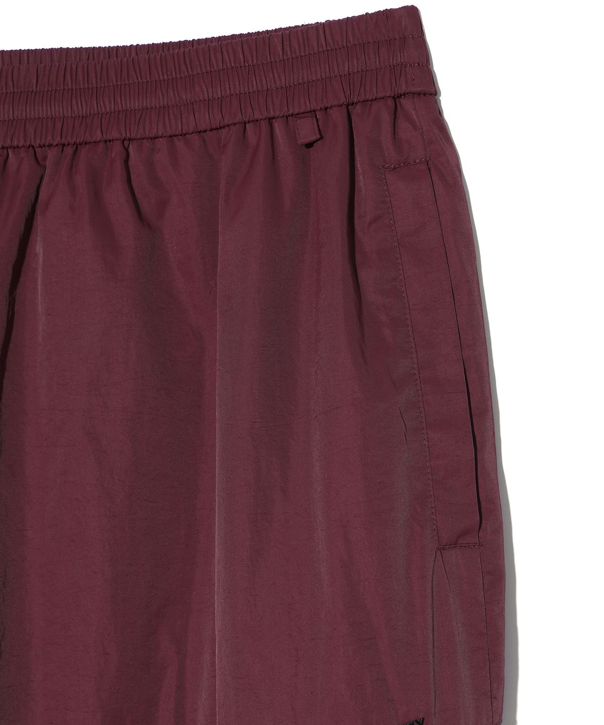 이에이(IEY) WAVE NYLON EASY PANTS Burgundy