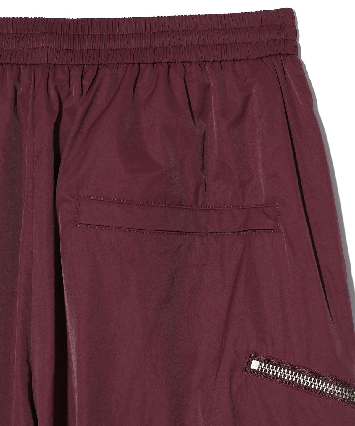 이에이(IEY) WAVE NYLON EASY PANTS Burgundy