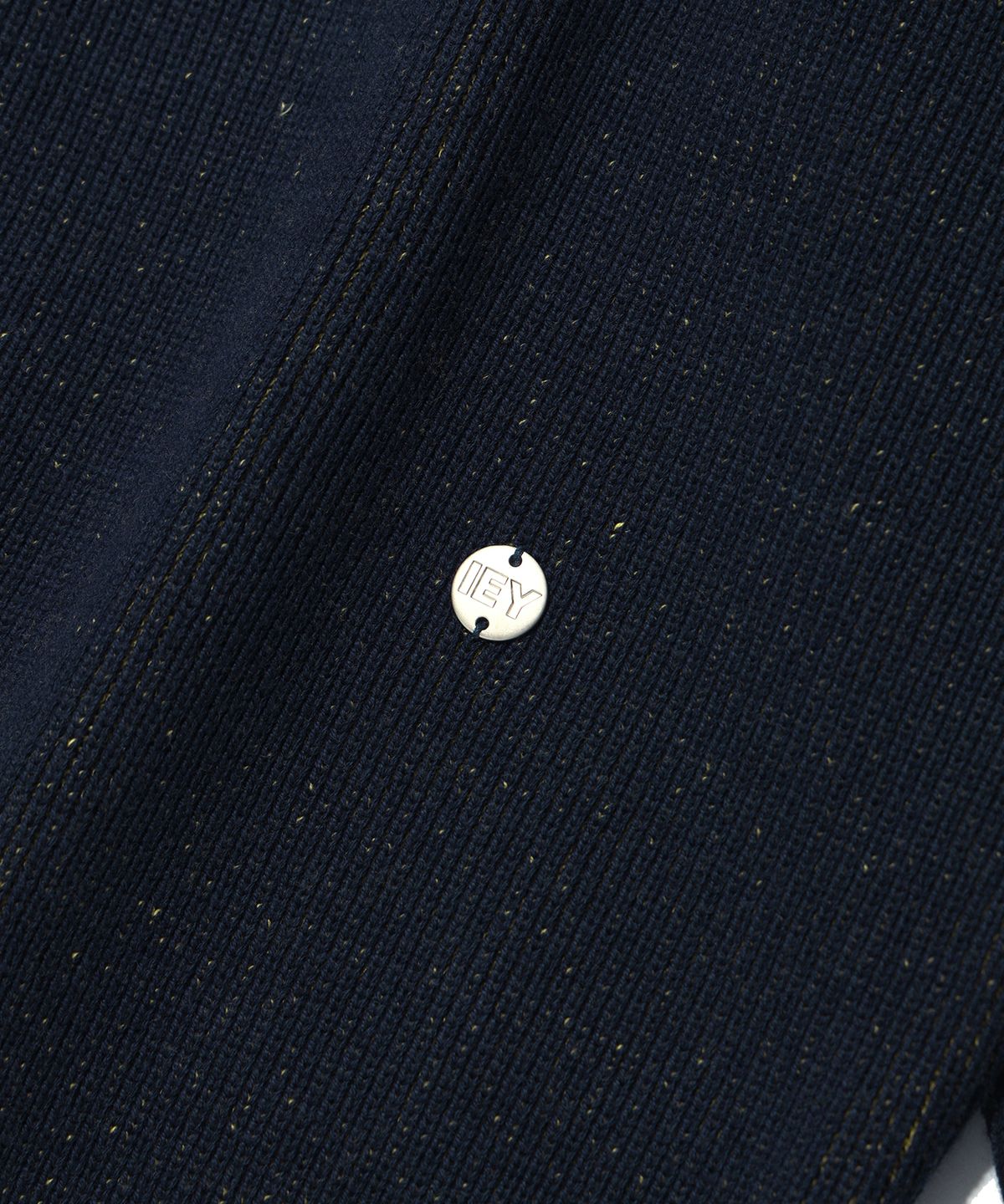 이에이(IEY) DOUBLE COLOR ROUND KNIT Navy