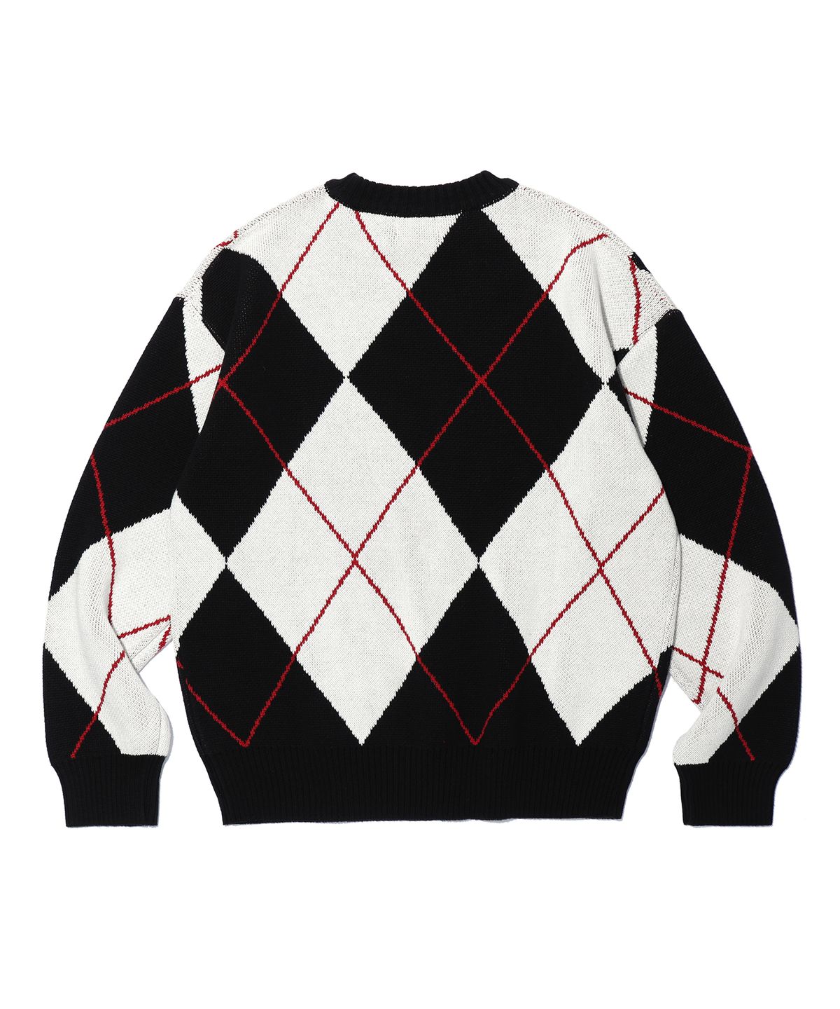 이에이(IEY) BOLD ARGYLE KNITWEAR White