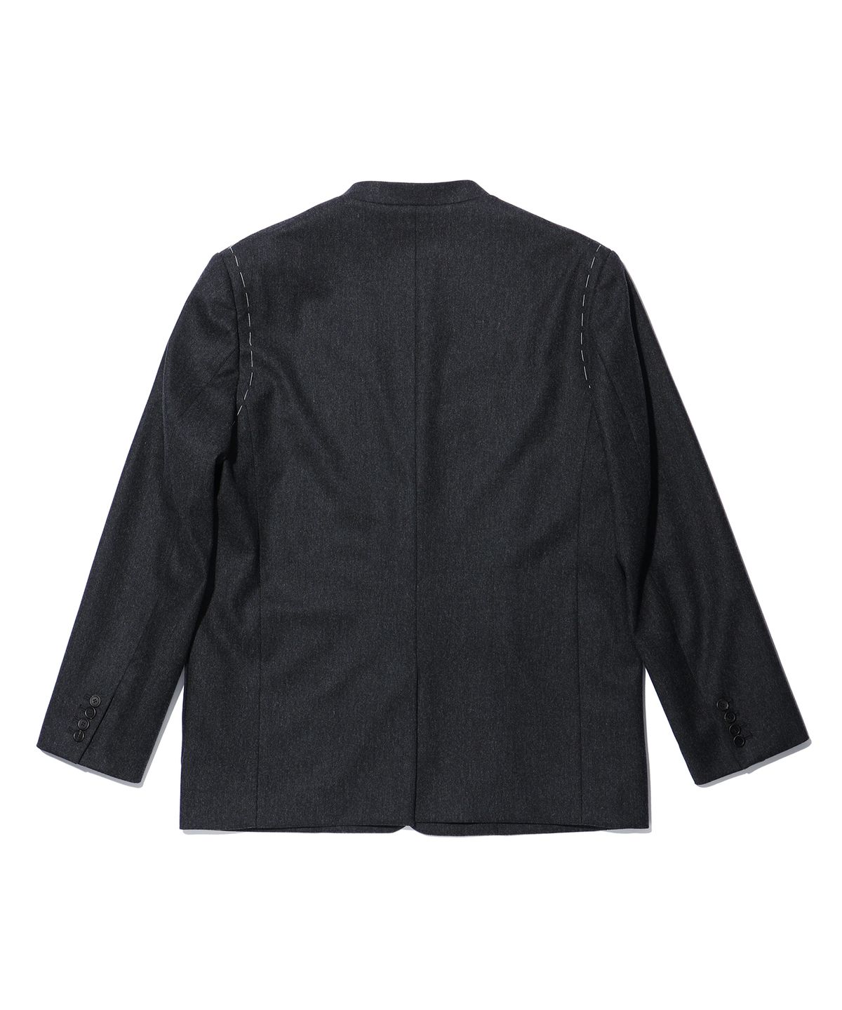 이에이(IEY) COLLARLESS STITCH BLAZER Charcoal