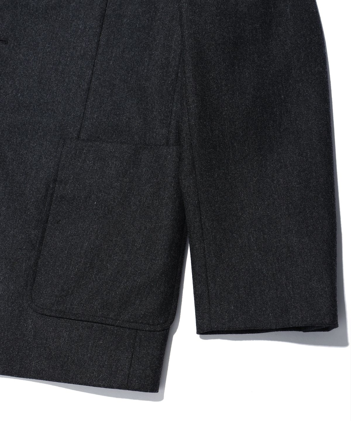 이에이(IEY) COLLARLESS STITCH BLAZER Charcoal