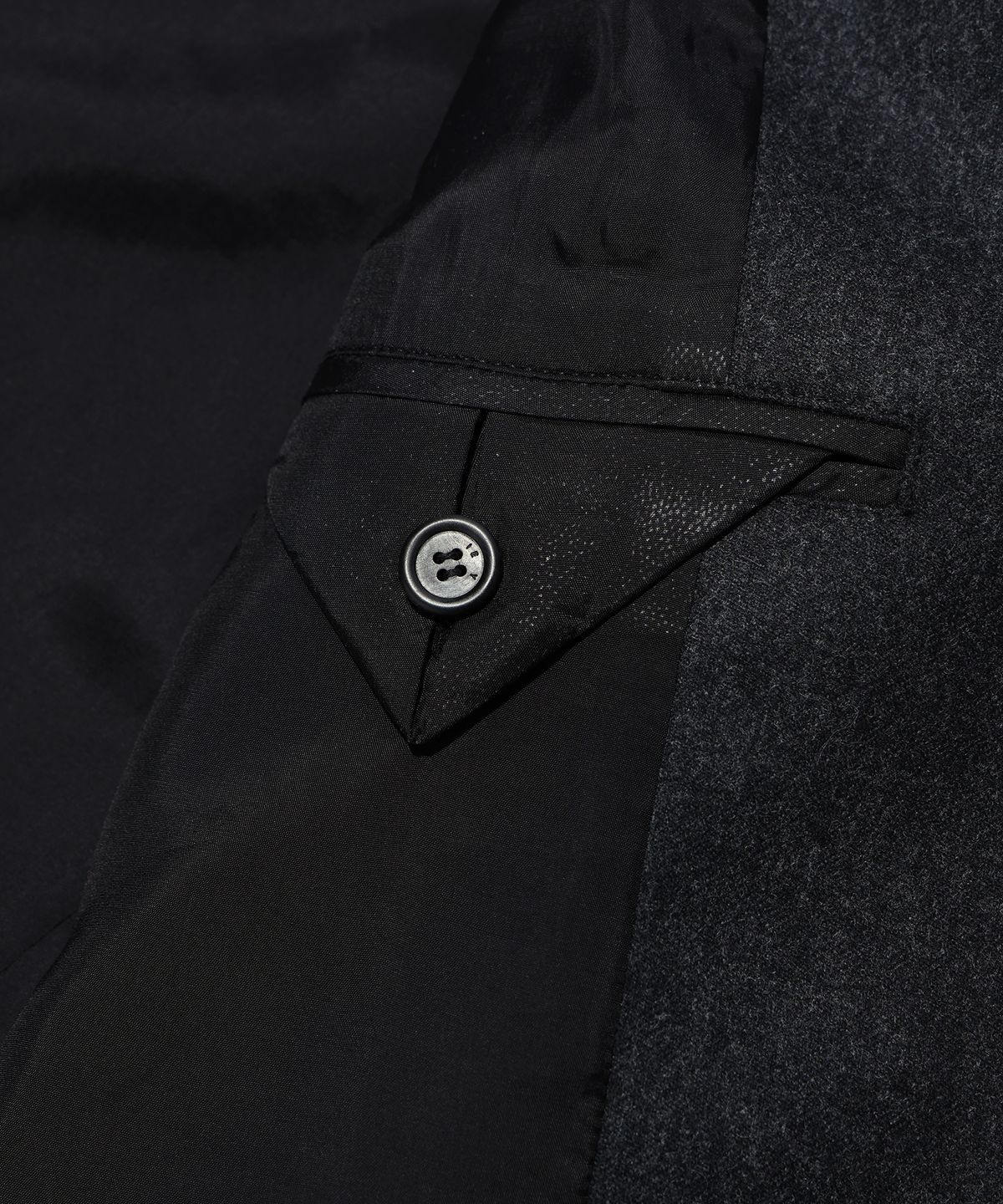 이에이(IEY) COLLARLESS STITCH BLAZER Charcoal