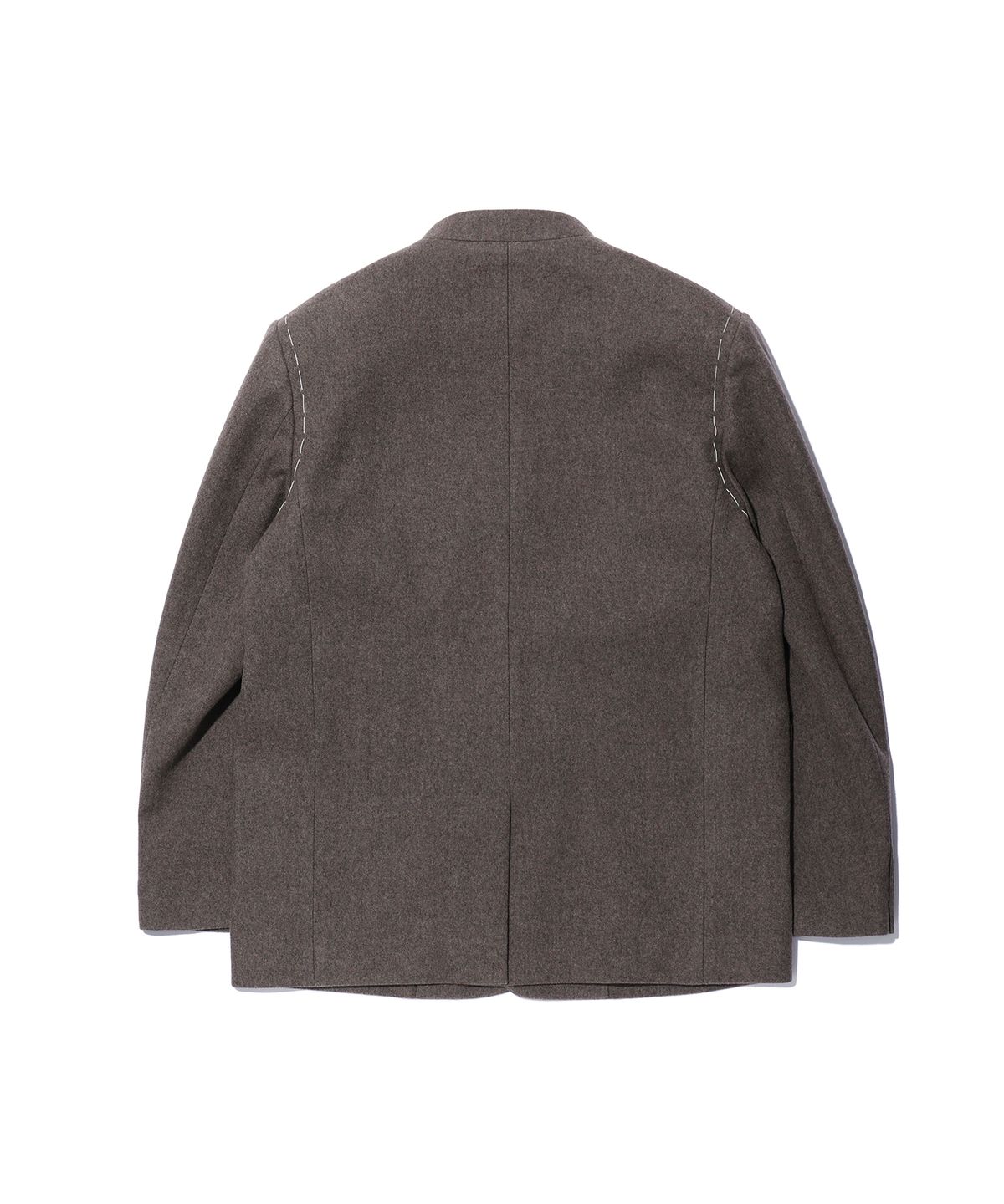 이에이(IEY) COLLARLESS STITCH BLAZER Brown