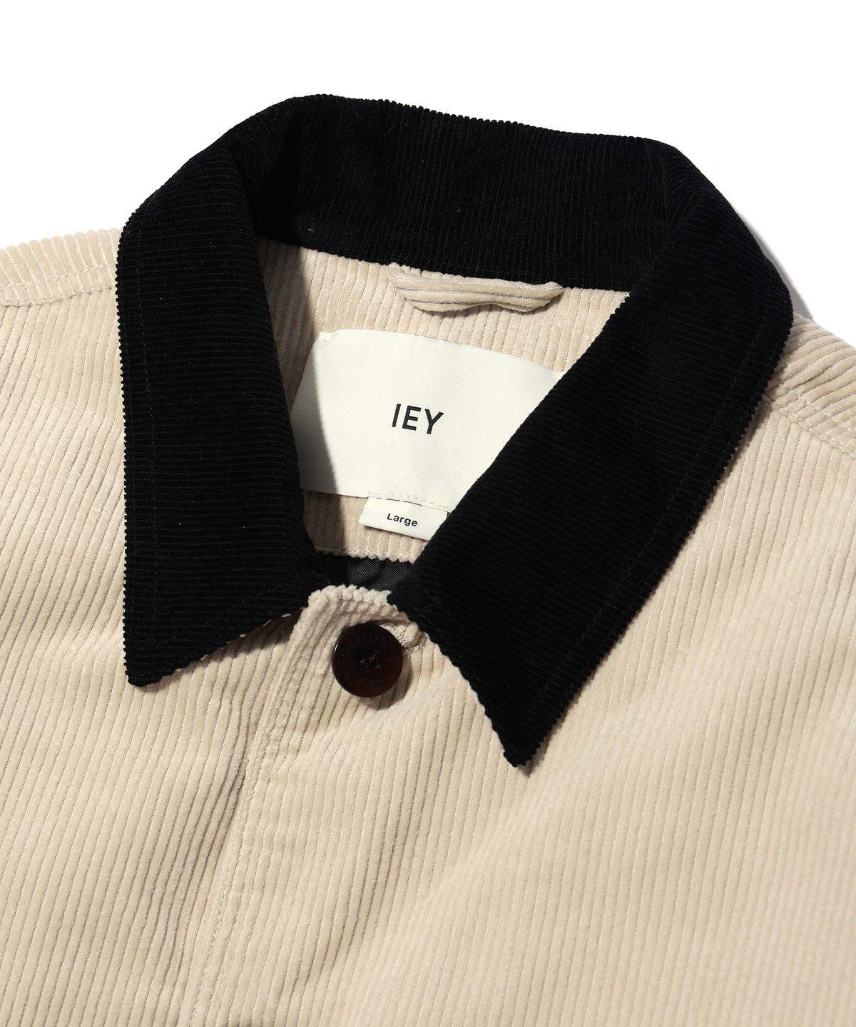 이에이(IEY) VOYAGE CODUROY WORK JACKET Ivory