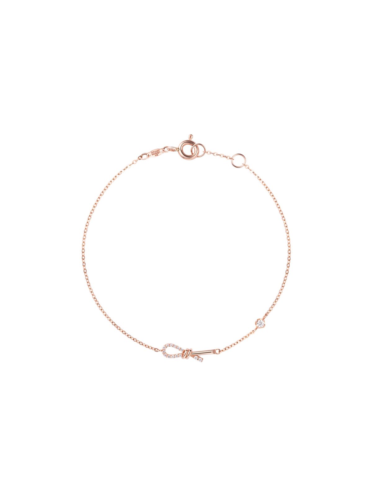 스톤헨지(STONEHENGE) Love Knot 14K 큐빅 팔찌 SA24C24P