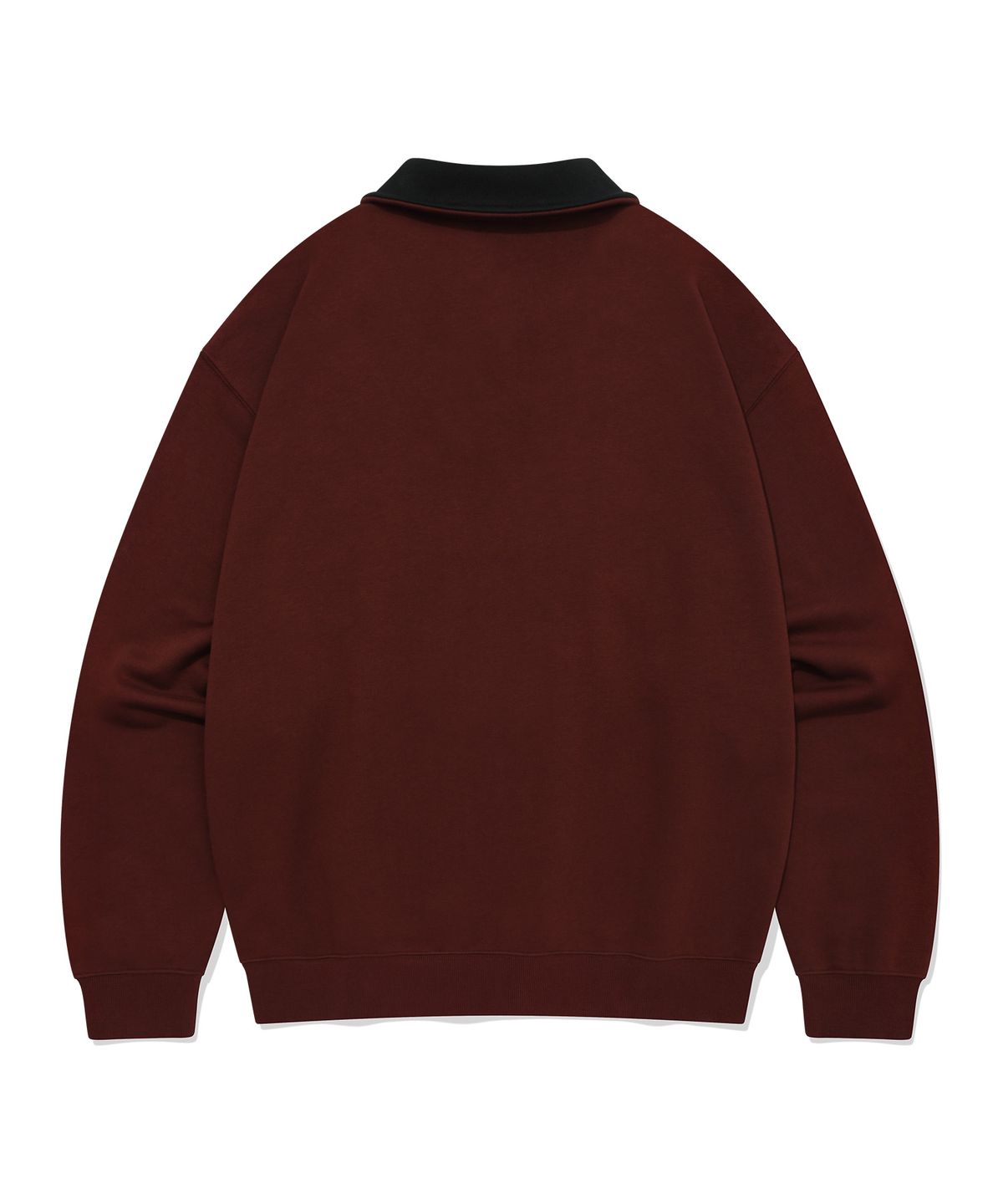 커버낫(COVERNAT) 아치 로고 하프 집업 맨투맨 딥 레드
