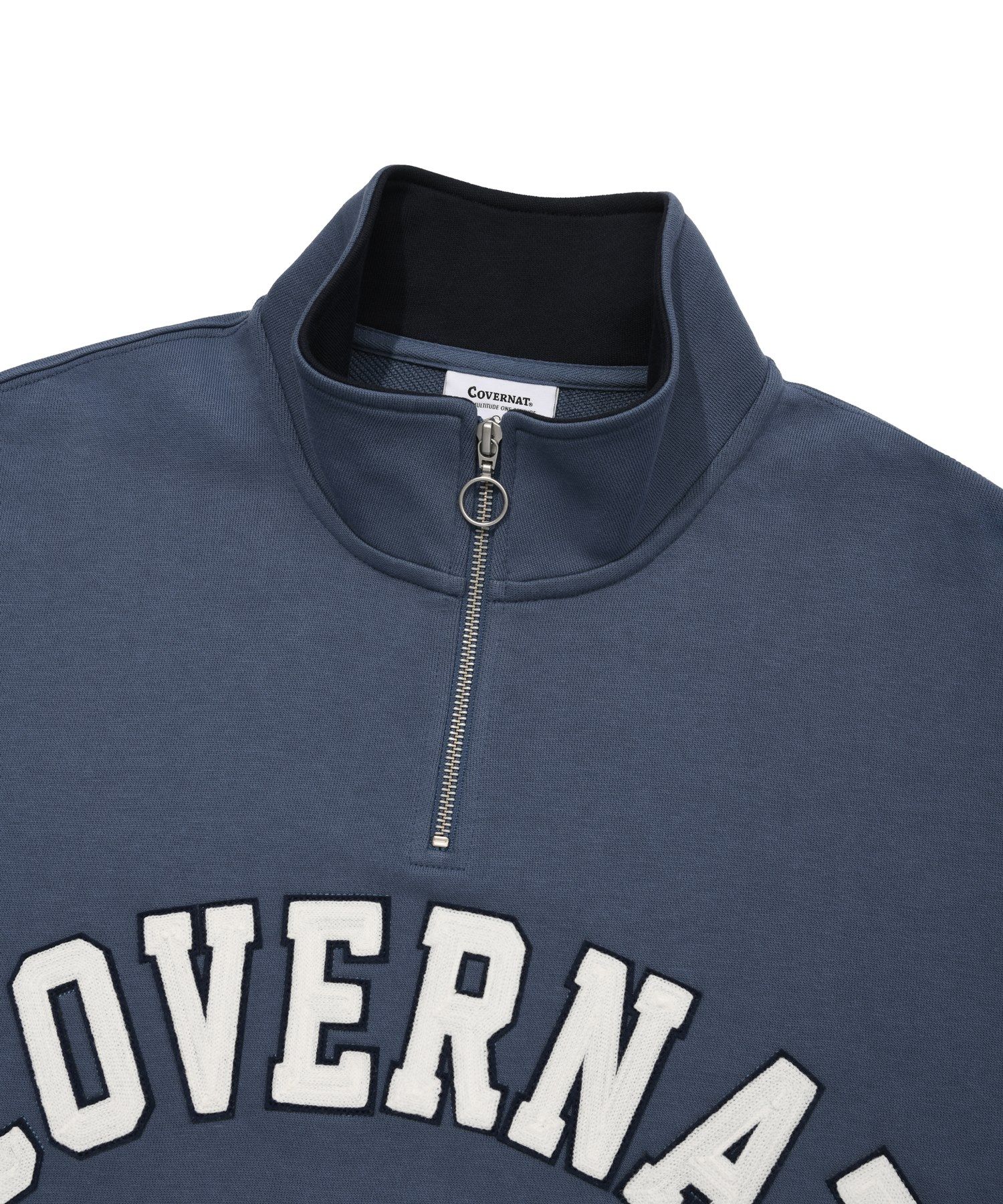 スウェット・トレーナー COVERNAT C Logo Half Zip Up Man to Man Blue MUSINSA | COVERNAT Arch Logo Half Zip Up Man to Man Blue
