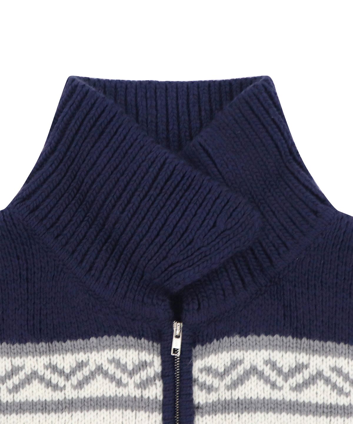 락케이크(ROCKCAKE) Flower Cowichan Cardigan - Navy