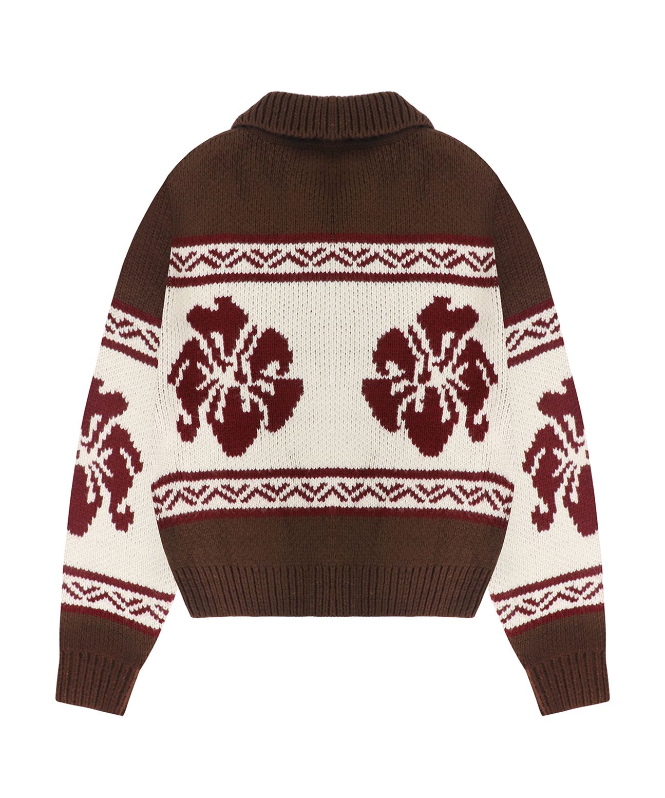 アウターその他 ROCKCAKE Flower Cowichan Cardigan Brown RC24KN01600 MUSINSA | ROCKCAKE Flower Cowichan Cardigan - Brown