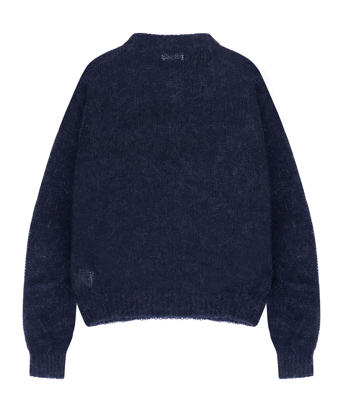 락케이크(ROCKCAKE) Seethrough Long Sleeve Knit - Blue