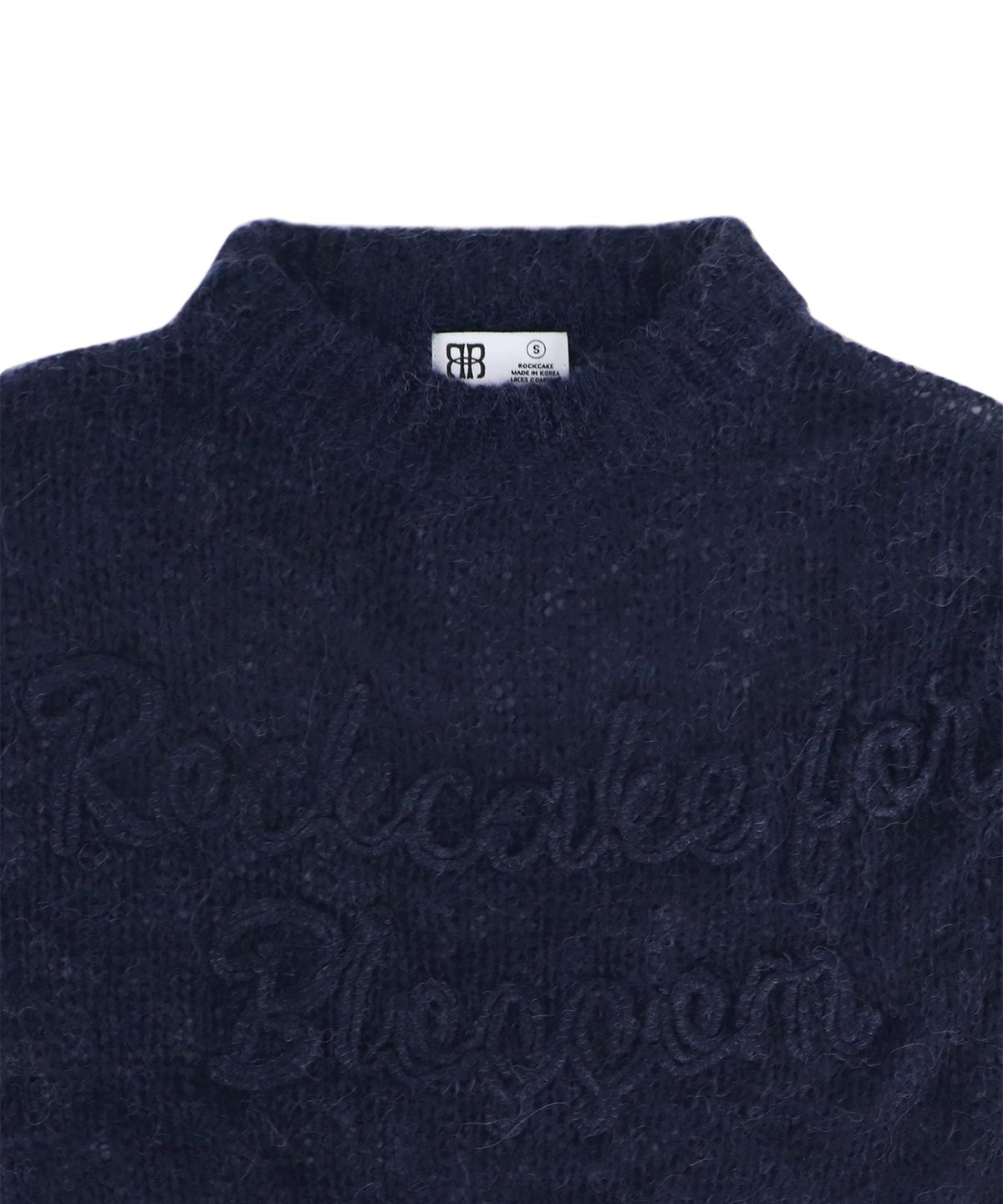 락케이크(ROCKCAKE) Seethrough Long Sleeve Knit - Blue