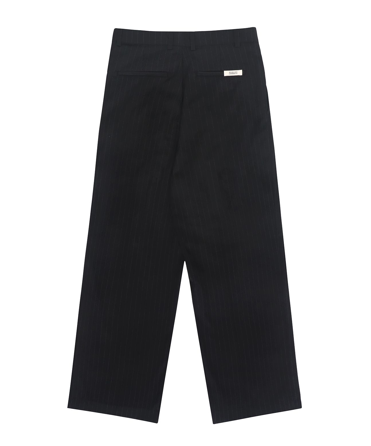 パンツ ROCKCAKE Harper Stripe One Tuck Slacks Brown RC24PT07400 MUSINSA公式 | ROCKCAKE Harper Stripe One Tuck Slacks - Black