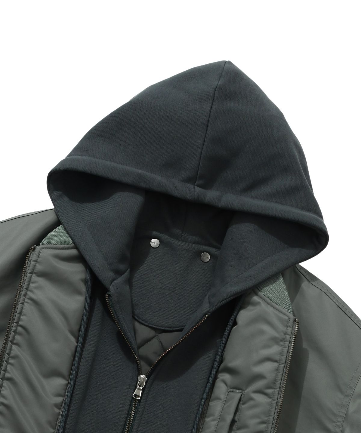 커버낫(COVERNAT) 디테쳐블 후드 MA-1 세이지 그레이
