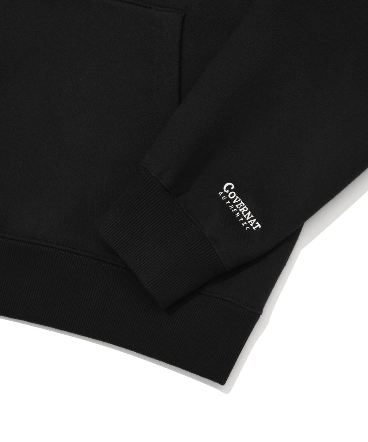 커버낫(COVERNAT) C 로고 기모 후디 블랙