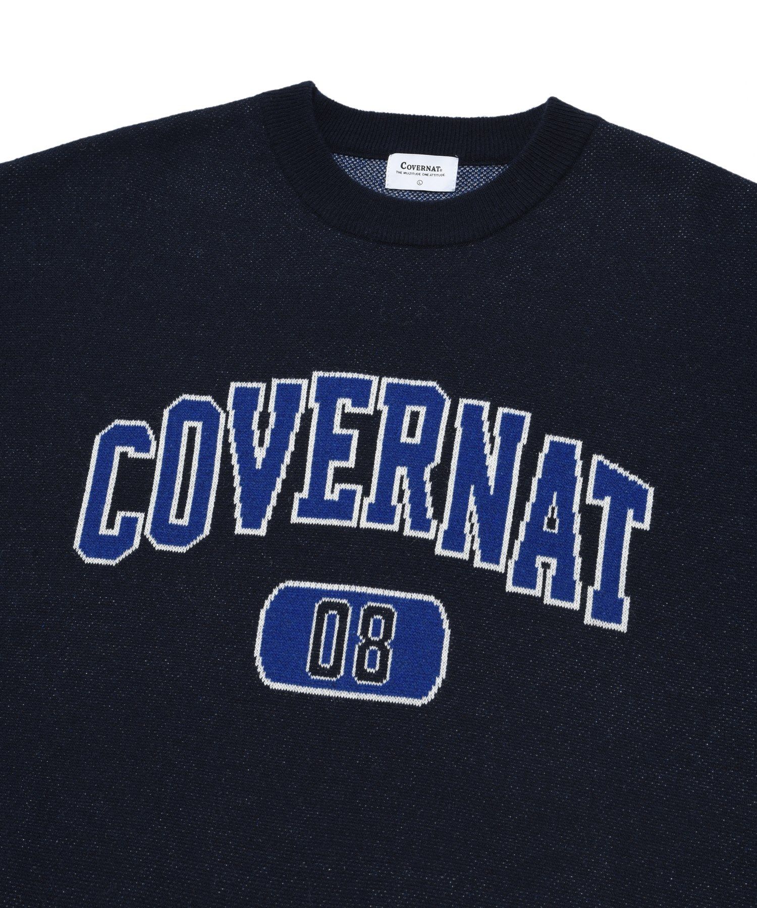 スウェット・トレーナー COVERNAT Arch Logo Man to Man Dark Navy MUSINSA | COVERNAT Arch Logo 08 Crewneck Knit Dark Navy