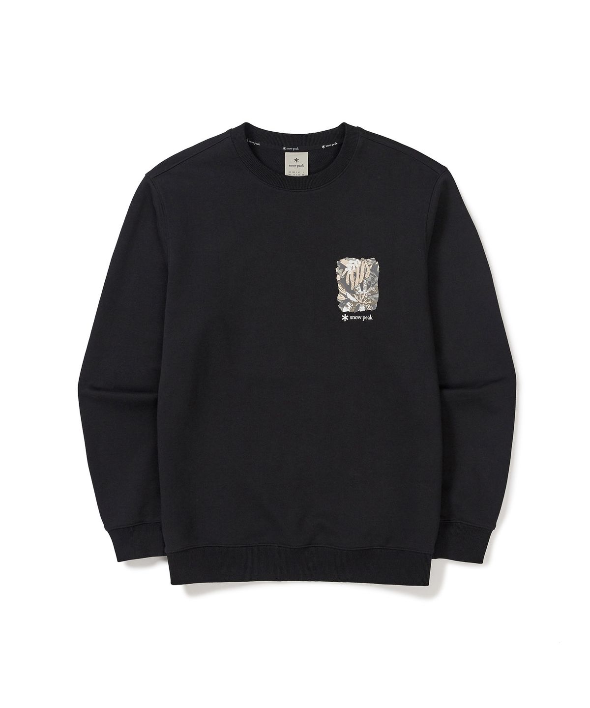 스노우피크 어패럴(SNOWPEAK APPAREL) 트로피컬 그래픽 맨투맨 (S24FUFHT64) Black