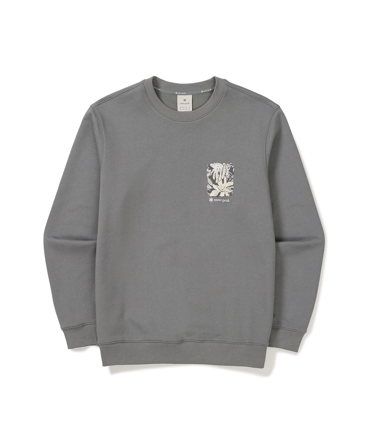 스노우피크 어패럴(SNOWPEAK APPAREL) 트로피컬 그래픽 맨투맨 (S24FUFHT64) Dark Gray