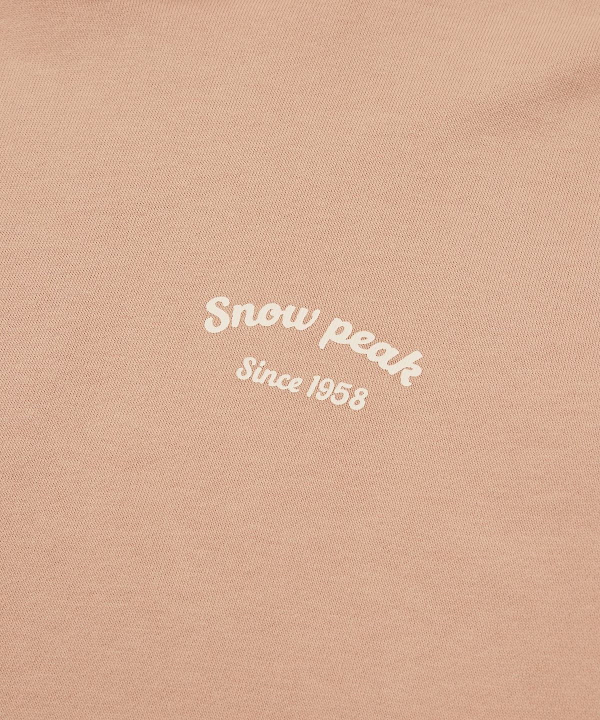 스노우피크 어패럴(SNOWPEAK APPAREL) 여성 레터링 세미 크롭 후드 티셔츠 (S24FWFHD63) Peach