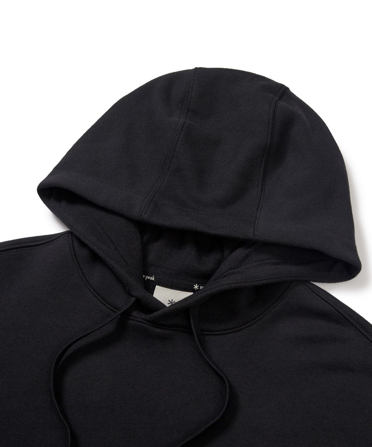 스노우피크 어패럴(SNOWPEAK APPAREL) 여성 레터링 세미 크롭 후드 티셔츠 (S24FWFHD63) Black