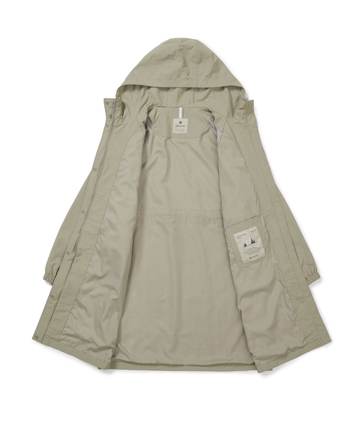 스노우피크 어패럴(SNOWPEAK APPAREL) 캠플 여성 롱 바람막이 (S24FWCWB15) Beige Gray
