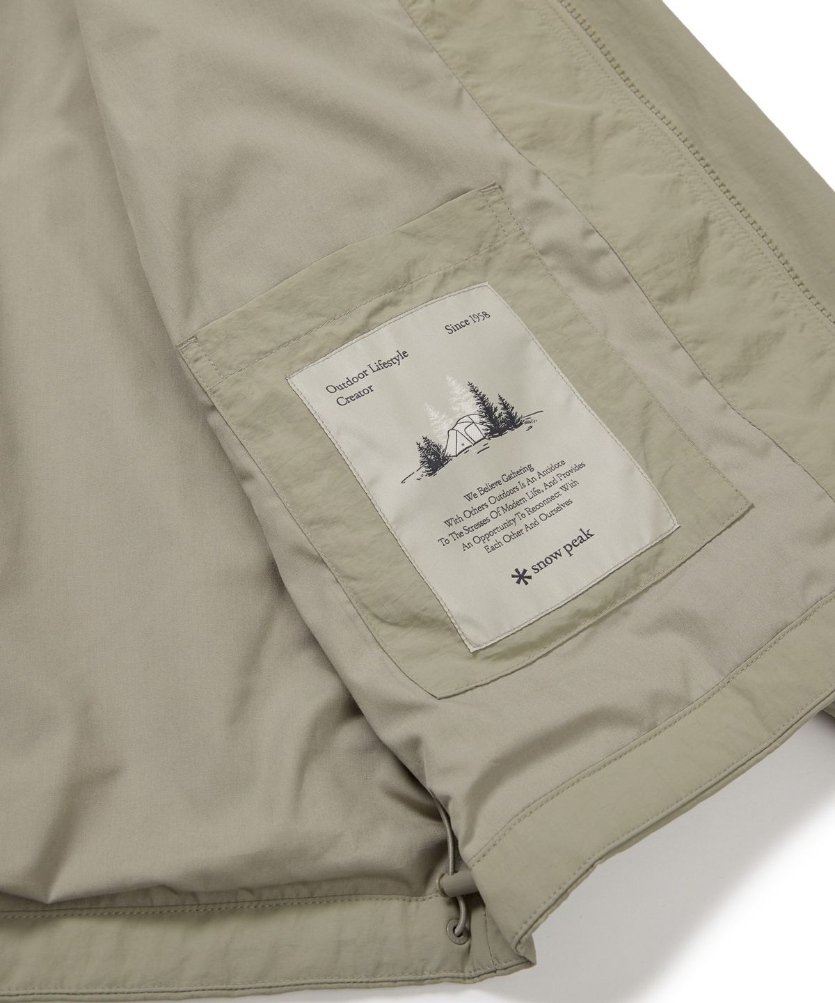 스노우피크 어패럴(SNOWPEAK APPAREL) 캠플 포켓 바람막이 (S24FMCWB12) Beige Gray