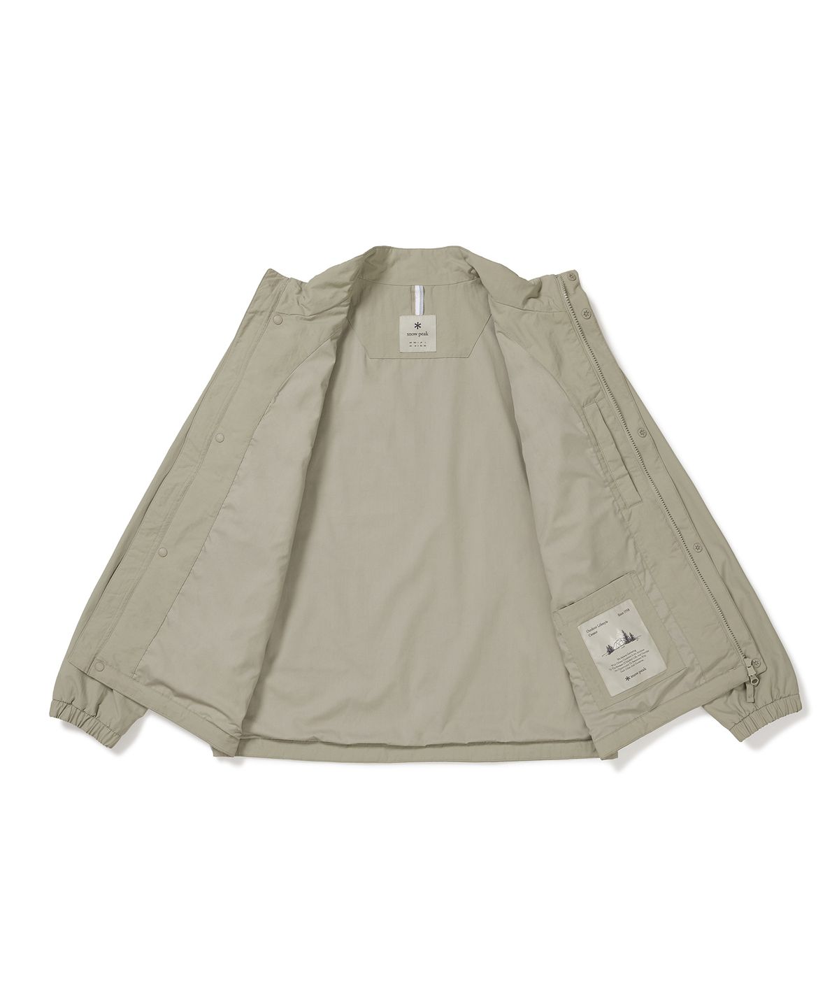 스노우피크 어패럴(SNOWPEAK APPAREL) 캠플 스탠드넥 바람막이 (S24FMCWB14) Beige Gray