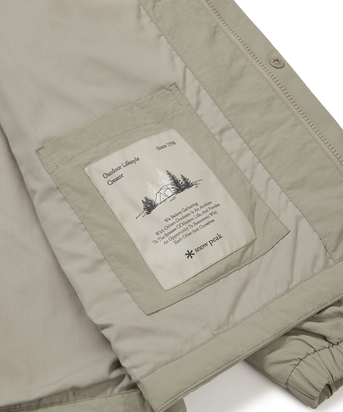 스노우피크 어패럴(SNOWPEAK APPAREL) 캠플 스탠드넥 바람막이 (S24FMCWB14) Fog Gray