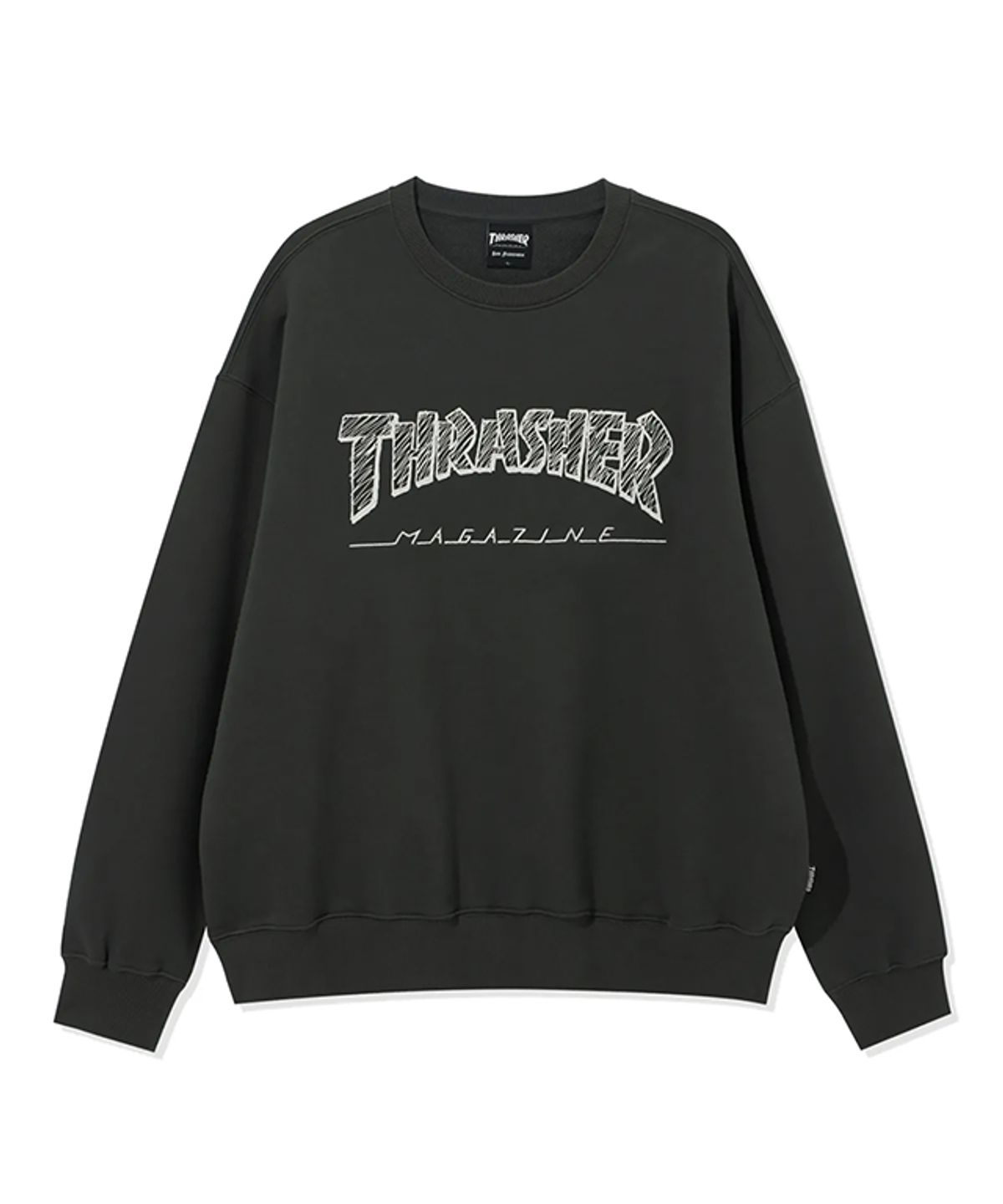 트레셔(THRASHER) 크레용 매거진 로고 맨투맨 차콜
