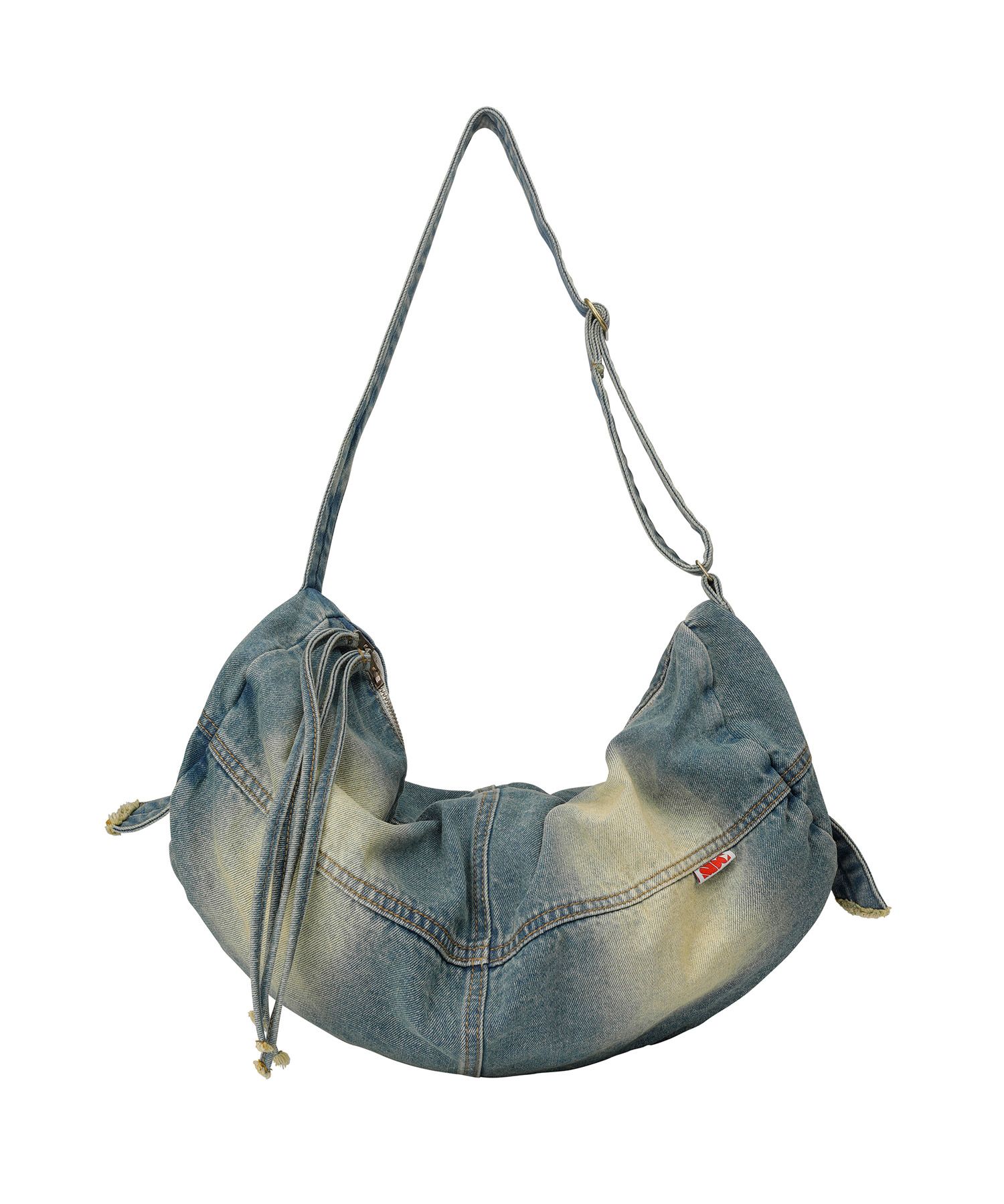 MUSINSA | SCULPTOR Vintage Brushed Denim Duffel Bag Mid Blue