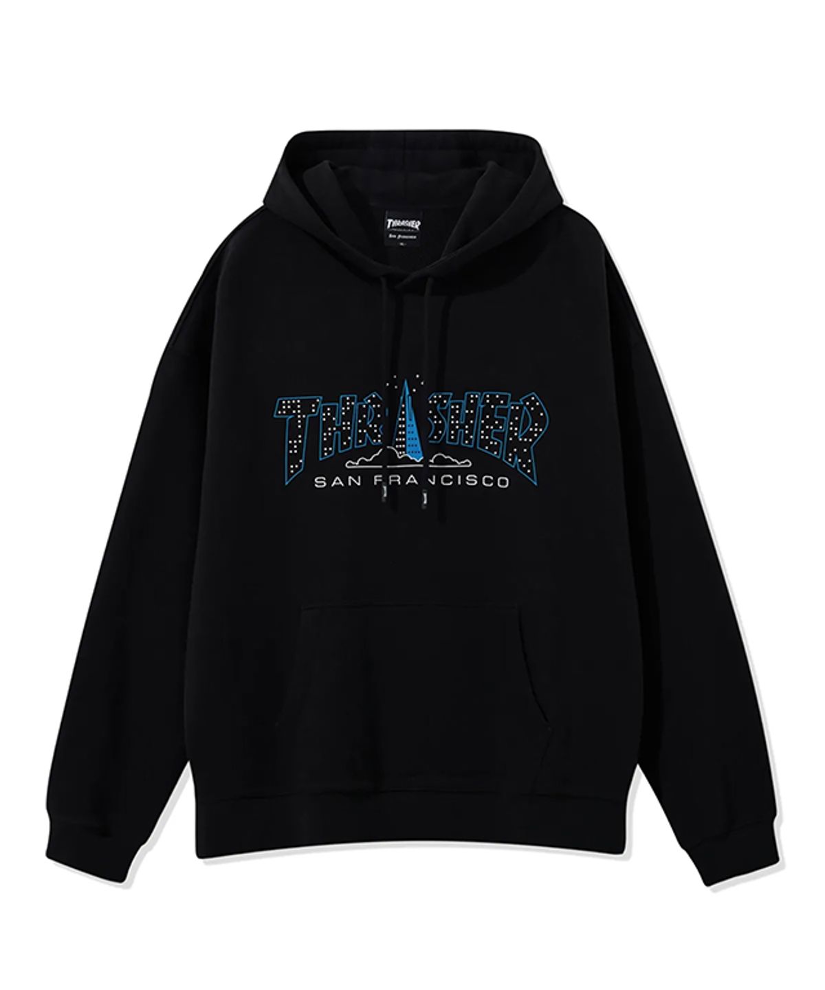 트레셔(THRASHER) 샌프란시스코 로고 후디 블랙