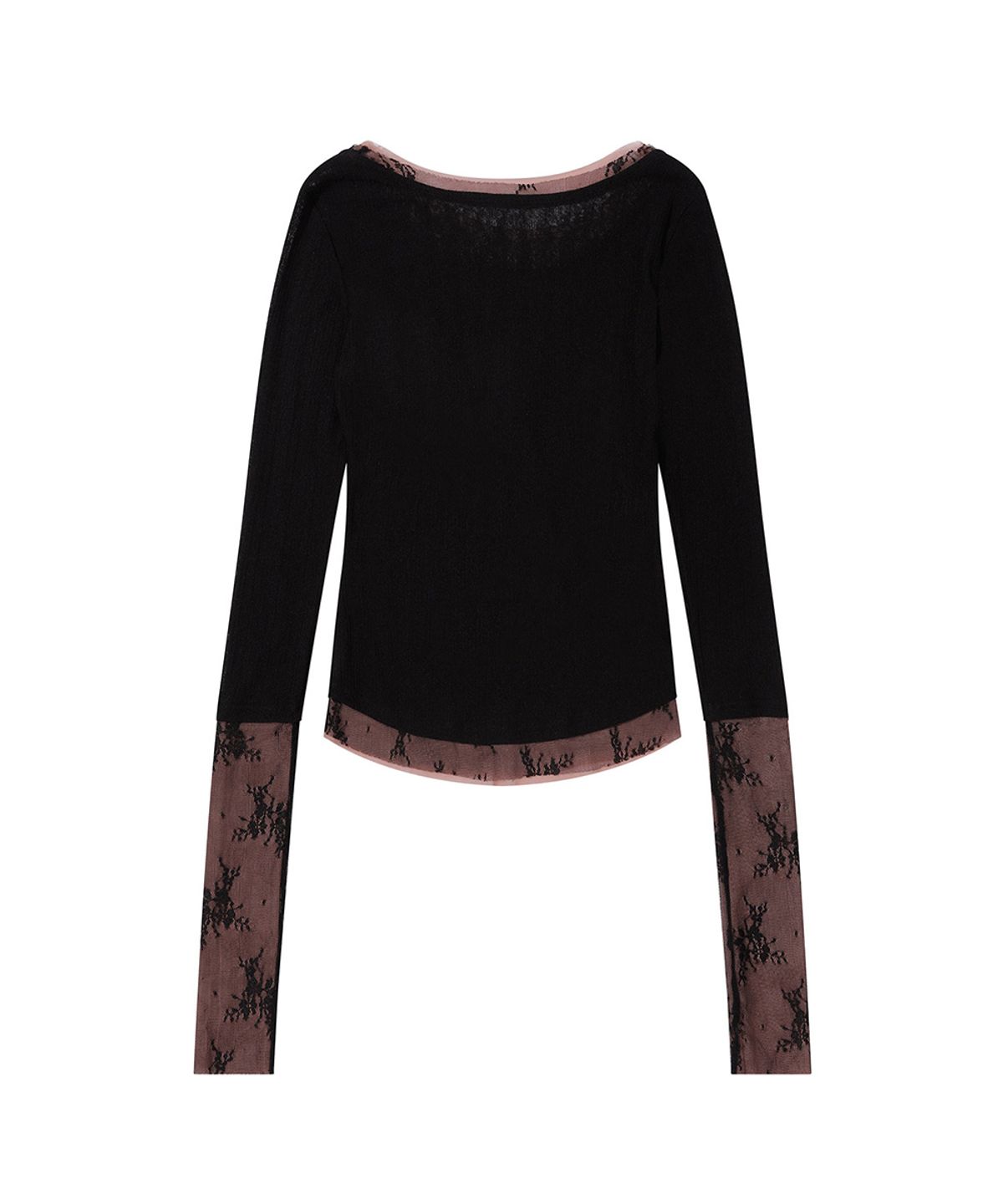 스컬프터(SCULPTOR) Triple Lace Layered Tee Black