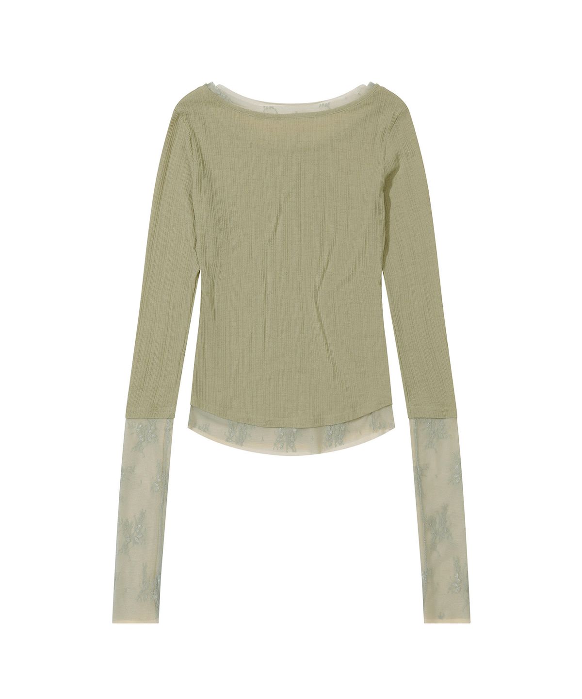 스컬프터(SCULPTOR) Triple Lace Layered Tee Beige