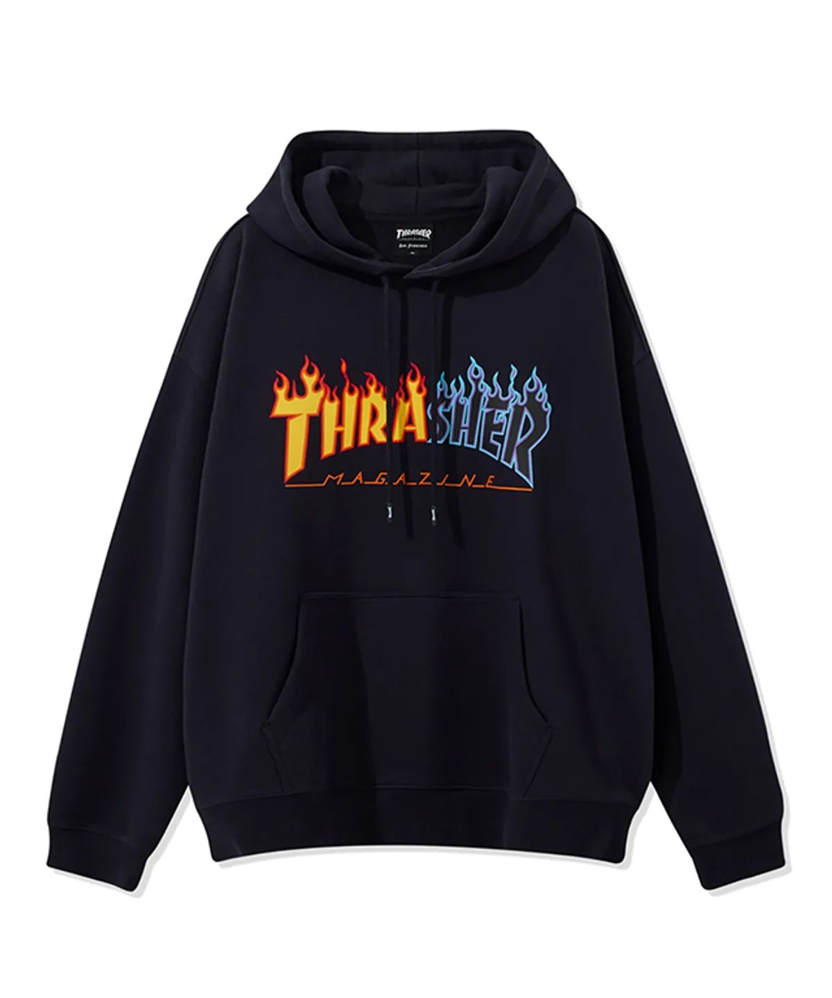 트레셔(THRASHER) 투톤 플레임 후디 네이비